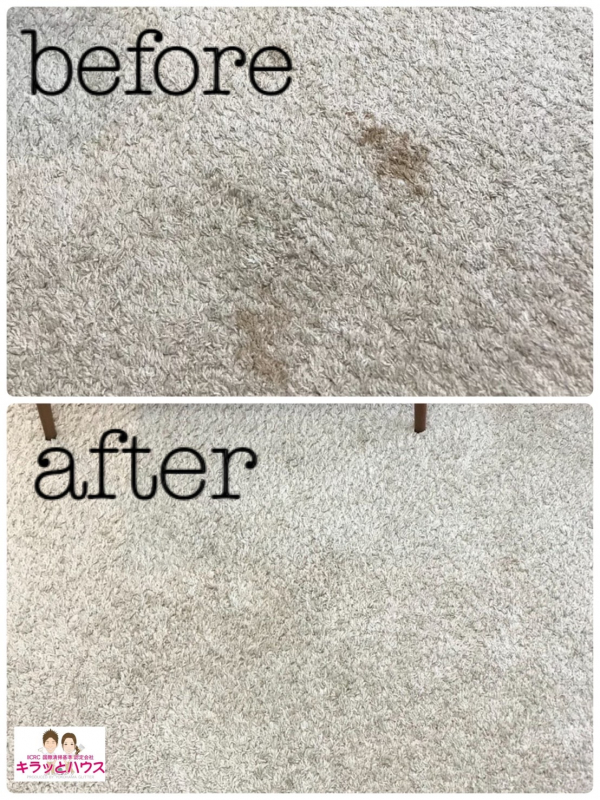 逗子にてラグクリーニング！染み抜きしてきました！